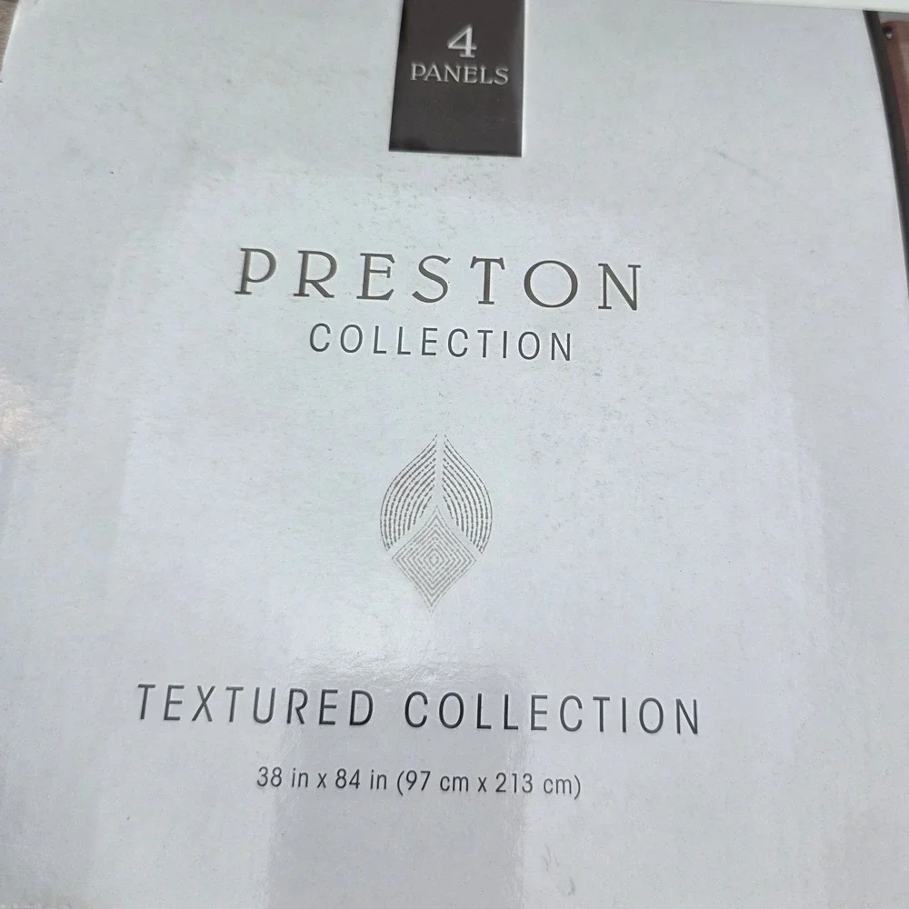 Preston Collection 4 Pack Textured‎ Grommet Window Curtain Panels 38x84 Mauve S4